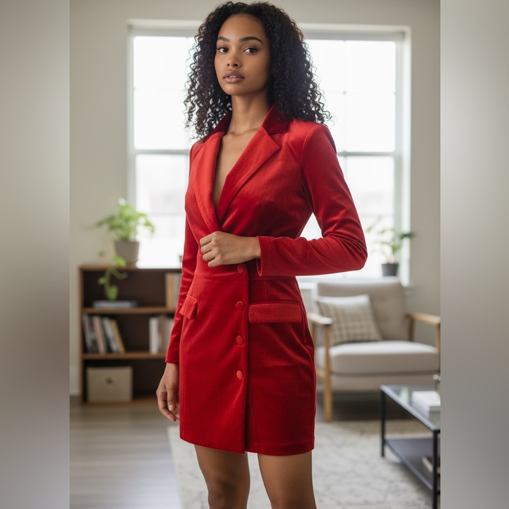 Beautiful Fashion Nova Red Midi Dress NWT size M